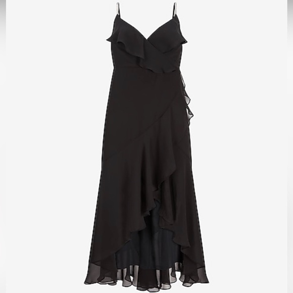 Express Dresses & Skirts - NWT Express Elegant Black Evening Gown Rhinestone Straps Medium